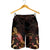 Niue Polynesian Men's Shorts - Turtle With Blooming Hibiscus Gold - Polynesian Pride