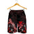 Wallis and Futuna Polynesian Men's Shorts - Turtle With Blooming Hibiscus Red - Polynesian Pride