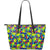 Hawaii Tropical Pattern Mix Large Leather Tote Yellow - Polynesian Pride