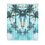 Cook Islands Window Curtain - Blue Turtle Hibiscus One Size cook Window Curtain 52"x120"(Two Piece) Blue - Polynesian Pride