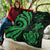 Fiji Polynesian Premium Quilt - Green Tentacle Turtle Crest - Polynesian Pride