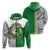 Liahona High School Zip up Hoodie Polynesian Patterns LT20 Unisex Green - Polynesian Pride