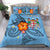 (Custom Personalised) Fiji Bedding Set - Hibiscus With Tribal - LT12 Blue - Polynesian Pride