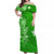 Custom Wallis et Futuna Matching Dress and Hawaiian Shirt Polynesia Green Sea Turtle and Flowers LT13 - Polynesian Pride