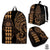 Hawaii Coat Of Arms Tribal Backpack - Gold Black - Polynesian Pride