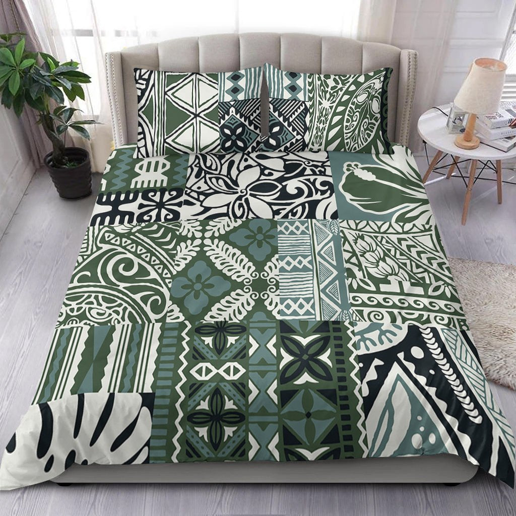 Polynesian Bedding Set - Tapa Fabric Patchwork Tribal Art - Polynesian Pride