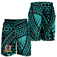 Vanuatu Men's Short - Tribal Seamless Pattern Green - Polynesian Pride
