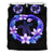 Hawaiian Plumeria HibiscusTurtle Polynesian Bedding Set Purple Black - Polynesian Pride