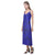 Tonga Pattern V - Neck Open Fork Long Dress - Blue Style - Polynesian Pride