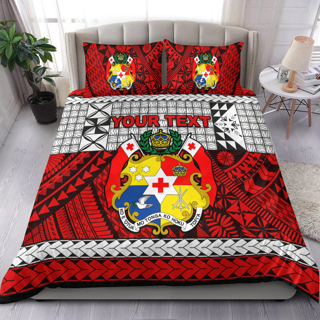 (Custom Personalised) Tonga Bedding Set Be Unique Version 02 Red LT13 Red - Polynesian Pride