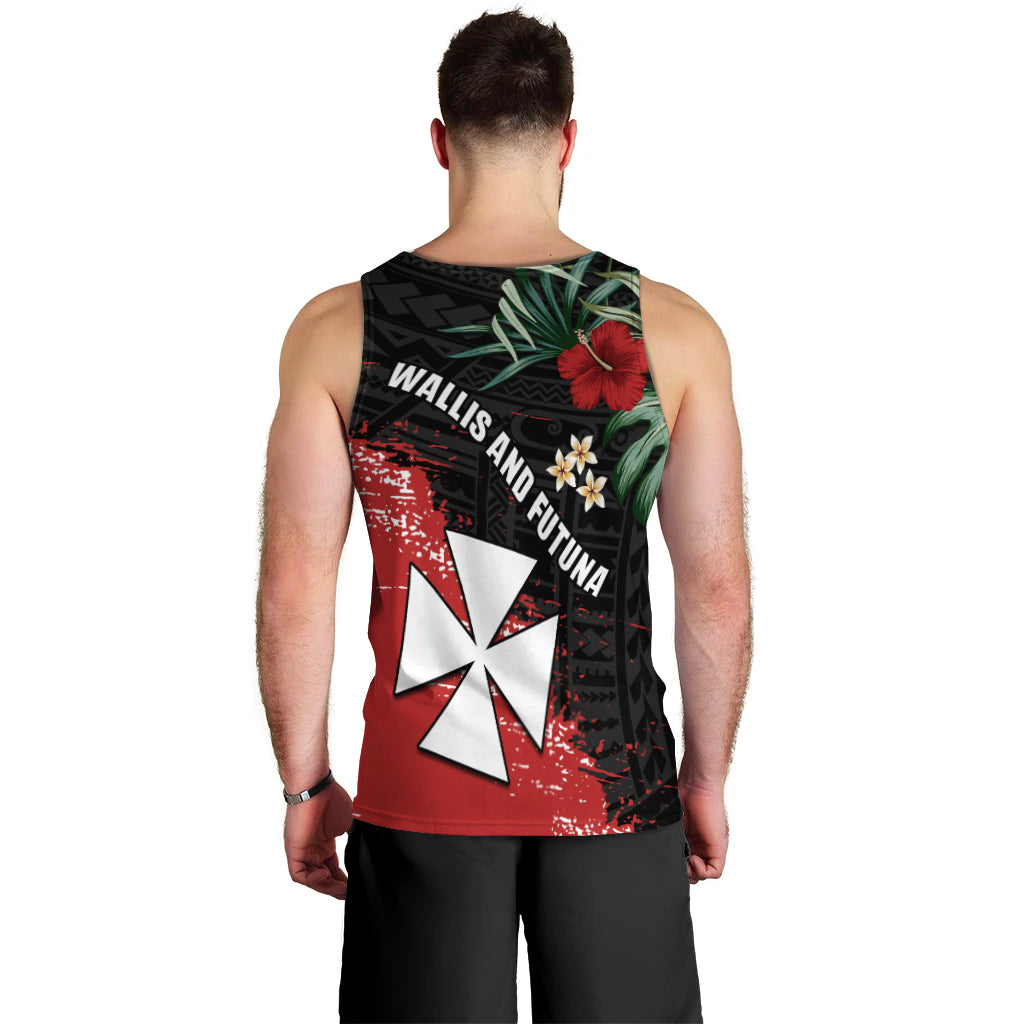 Wallis and Futuna Polynesian Men Tank Top Fantastic Flowers LT13 - Polynesian Pride