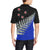 Maori Fern Black and Blue Polo T Shirt - Polynesian Pride