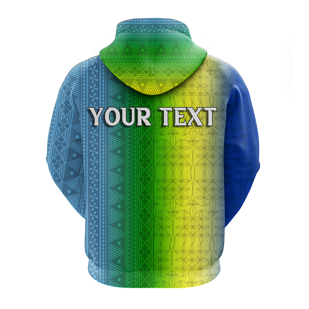 Custom Vanuatu Malampa Fiji Day Zip up Hoodie Flag Version LT12 - Polynesian Pride