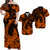 Hawaii Matching Dress and Hawaiian Shirt Polynesia Orange Fish Hook LT13 Orange - Polynesian Pride