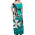 Wallis et Futuna Off Shoulder Long Dress Be Unique Turquoise LT13 - Polynesian Pride