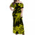 Hawaii Off Shoulder Long Dress Polynesia Yellow Shark LT13 Women Yellow - Polynesian Pride