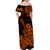 Hawaii Matching Dress and Hawaiian Shirt Polynesia Orange Ukulele Flowers LT13 - Polynesian Pride