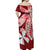 Wallis et Futuna Off Shoulder Long Dress Version Luxurious Red LT13 - Polynesian Pride