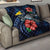 Tokelau Polynesian Premium Quilt - Blue Turtle Hibiscus - Polynesian Pride