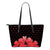 Kanaka Hibiscus Small Leather Tote Red - Rich Style Red - Polynesian Pride