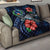 Pohnpei Polynesian Premium Quilt - Blue Turtle Hibiscus - Polynesian Pride