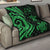 Fiji Polynesian Premium Quilt - Green Tentacle Turtle Crest - Polynesian Pride