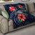 Wallis and Futuna Polynesian Premium Quilt - Blue Turtle Hibiscus - Polynesian Pride