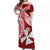 Wallis et Futuna Off Shoulder Long Dress Version Luxurious Red LT13 Long Dress Red - Polynesian Pride