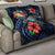 Tonga Polynesian Premium Quilt - Blue Turtle Hibiscus - Polynesian Pride