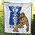 Guam Premium Quilt - Chamorro With Puntan Blue Color - Polynesian Pride