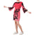 Hibiscus Black Bell Sleeve Dress - Polynesian Pride