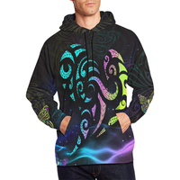 Light Maori New Zealand Hoodie Unisex Black - Polynesian Pride