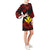 Hawaii Bell Sleeve Dress - Red Hibiscus - Polynesian Pride