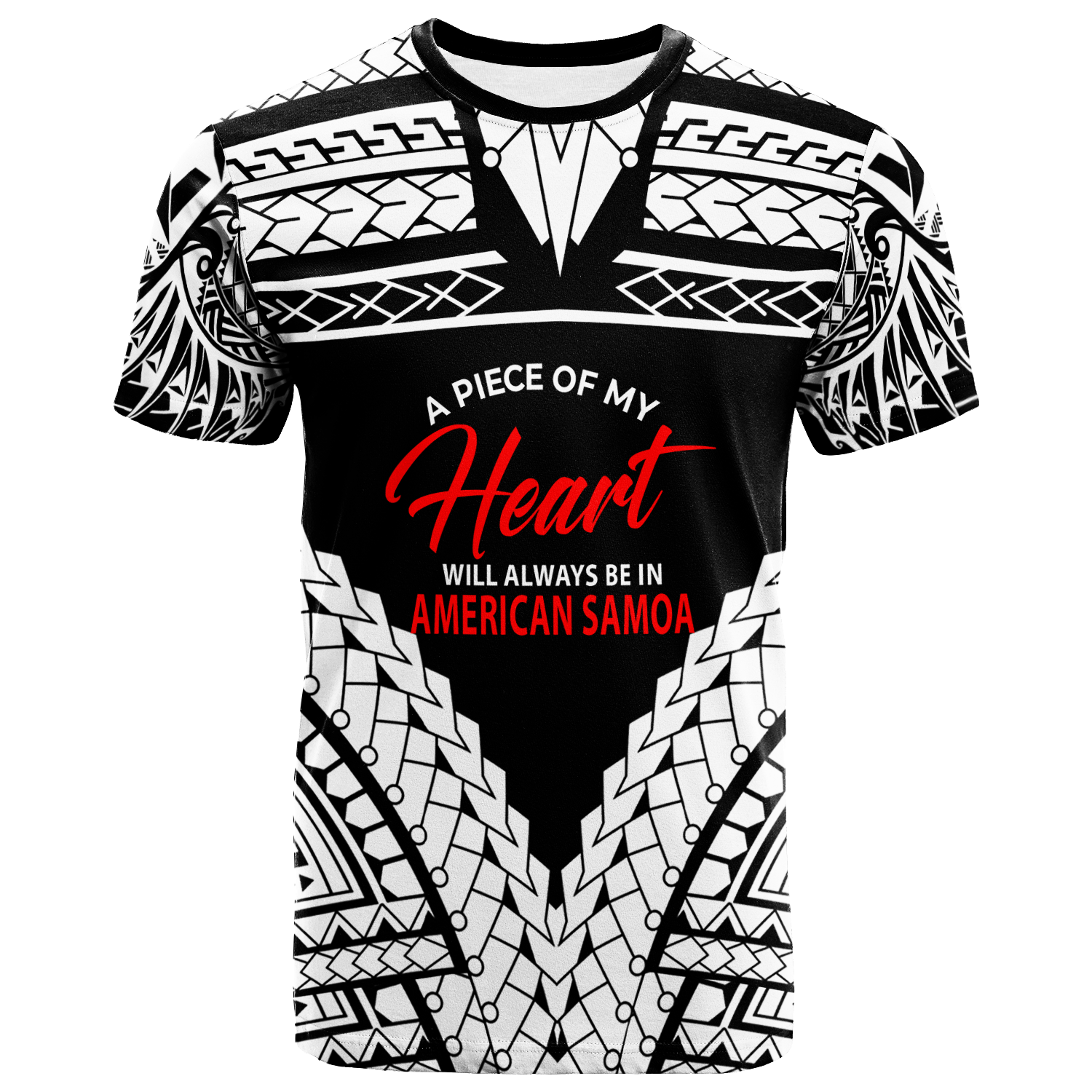 American Samoa T Shirt A Piece of My Heart Unisex White - Polynesian Pride