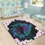 Hawaiian Plumeria Shark And Turtle Area Rug - Black - Zelda Style - AH - Polynesian Pride