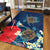 Hawaiian Turtle Hibiscus Polynesian Area Rug - Blue - Edna Style - AH - Polynesian Pride