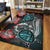 Hawaii Turtle Map Hibiscus Polynesian Area Rug - AH - Polynesian Pride