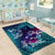 Hawaii Dophin Flowers And Palms Retro Area Rug - AH - Polynesian Pride