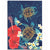 Hawaiian Turtle Hibiscus Polynesian Area Rug - Blue - Edna Style - AH - Polynesian Pride