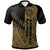 American Samoa Polo Shirt Gold Color Symmetry Style Unisex Black - Polynesian Pride