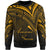 American Samoa Sweatshirt - Cross Style Gold Color Unisex Black - Polynesian Pride