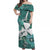 Wallis et Futuna Off Shoulder Long Dress Hammerhead Shark Blue LT13 Long Dress Blue - Polynesian Pride