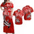 Custom Polynesian Hammerhead Shark Matching Hawaiian Outfits For Couples Red LT13 Red - Polynesian Pride