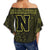 Hawaii - Nanakuli High School Hawk Polynesian Off Shoulder Waist Wrap Top - AH - Polynesian Pride