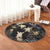 Hawaiian - Golden Tropical Turtle Round Carpet AH - Polynesian Pride