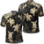 Hawaiian Golden Tropical Turtle Polo Shirt Unisex Black - Polynesian Pride