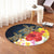 Hawaiian - Hawaii Honu Hibiscus Galaxy Round Carpet - AH - Polynesian Pride