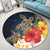 Hawaiian - Hawaii Honu Hibiscus Galaxy Round Carpet - AH - Polynesian Pride