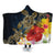 Hawaiian - Hawaii Honu Hibiscus Galaxy Hooded Blanket - AH Hooded Blanket White - Polynesian Pride