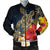 Hawaiian - Hawaii Honu Hibiscus Galaxy Bomber Jacket - AH Black Unisex - Polynesian Pride